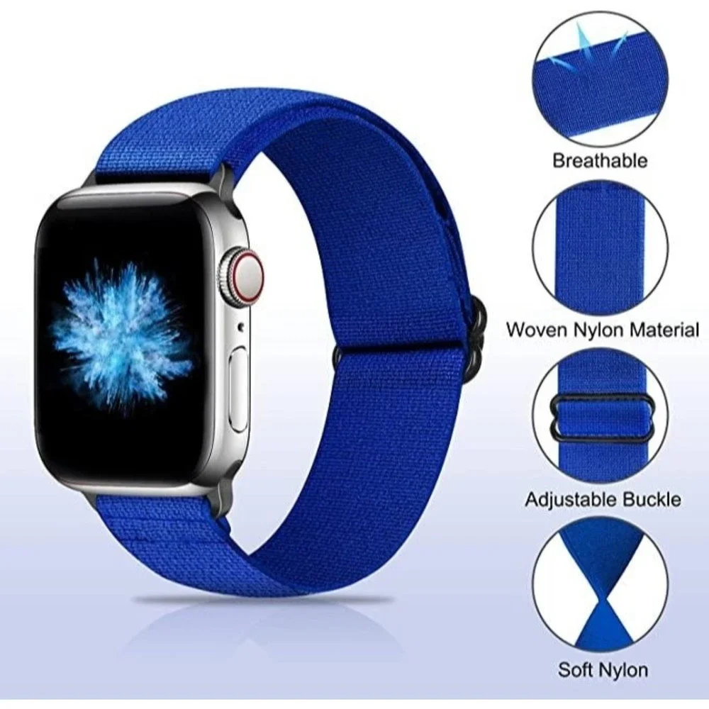 Nylon Elastic Watch Band Compatible with Apple Watch 44mm